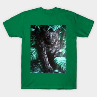 Black Panther in Jungle T-Shirt